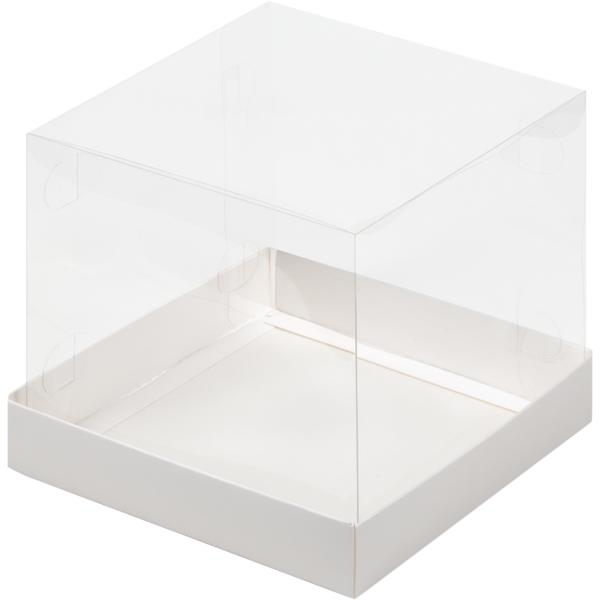 Коробка под торт и кулич с прозрачным куполом, 160 x 160 x 140 мм, белая