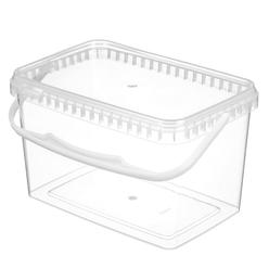 Ведро 3,3 л прямоугольное, с контрольным замком,D=249*156 мм (крышка в комплекте)