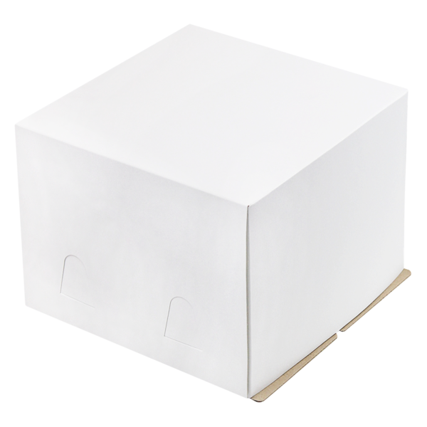 Коробка для торта картонная 260 х 260 х 180 мм, белая, I Love Bake