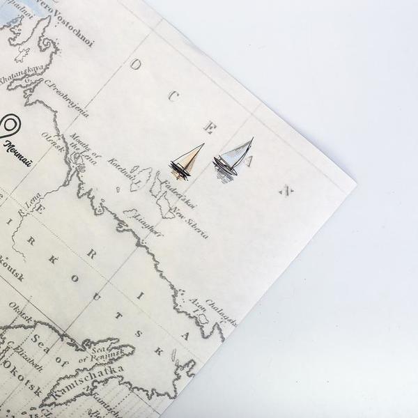 Бумага упаковочная крафтовая Карта, 70 × 100 см