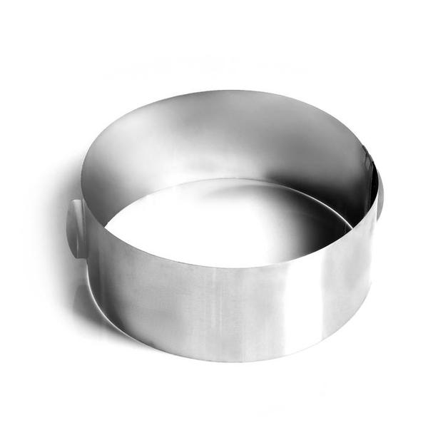 Форма кольцо для выпечки с регулируемым диаметром 16 - 30 см, высота 12 см