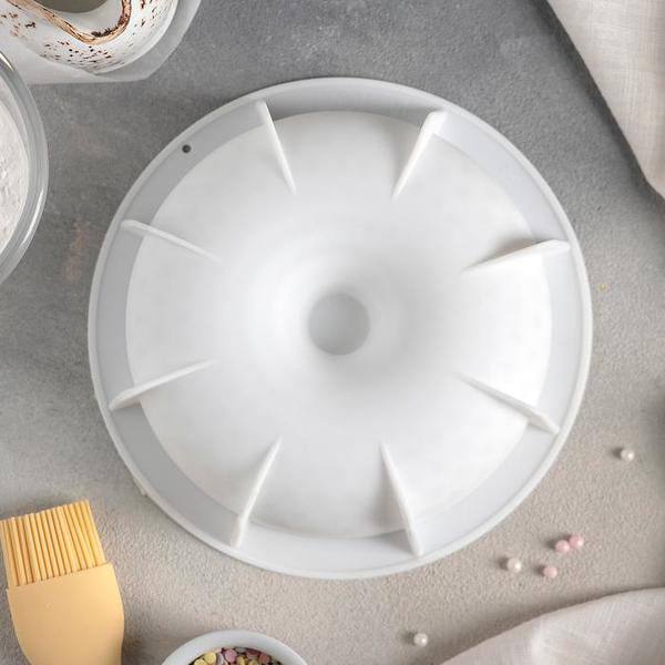 Форма для муссовых десертов и выпечки Снежная гора, 18,8 х 5,5 см, цвет белый
