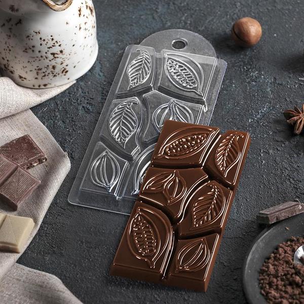 Форма для шоколада Какао дольки 7 × 15 × 1 см