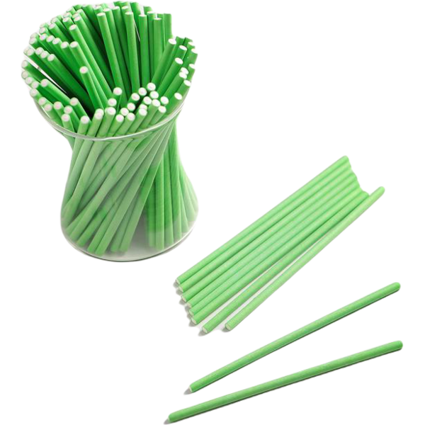 Палочки для кейкпопсов Зеленые 100 шт, 10 × 0,2 см