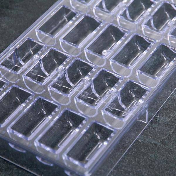 Поликарбонатная форма для конфет Батончики 25 ячеек, 28 x 14 x 2,4 см