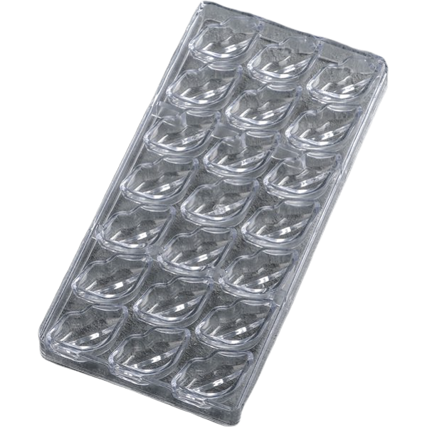 Поликарбонатная форма для конфет Губки 21 ячейка, 28 x 14 x 2,4 см