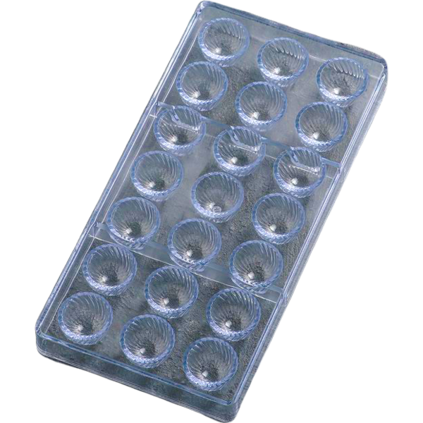 Поликарбонатная форма для конфет Комильфо 21 ячейка, 28 x 14 x 2,4 см