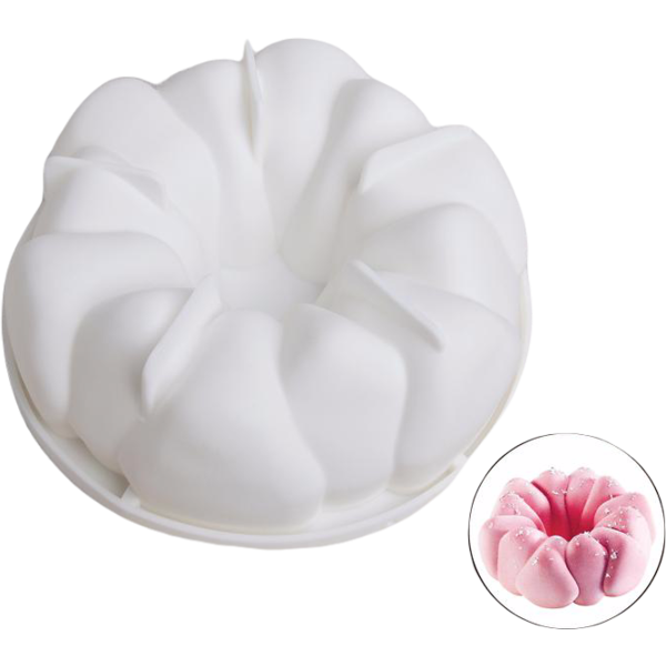 Форма для муссовых десертов и выпечки Гранатовый браслет, 19,5 х 19,5 х 6,9 см, цвет белый