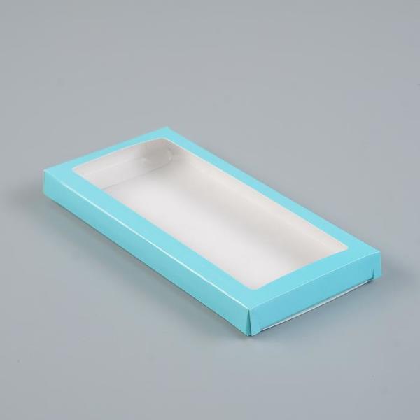 Коробка для плитки шоколада Голубая, 17 х 8 х 1,4 см