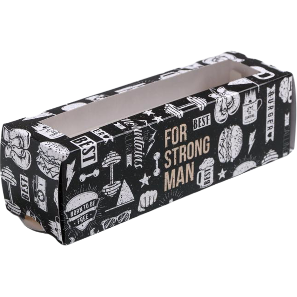 Коробка для макарун For strong man, 5,5 × 18 × 5,5 см