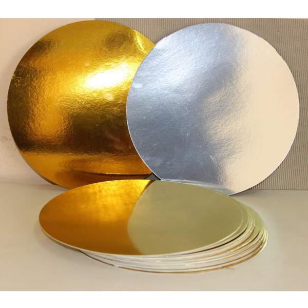 Подложка круглая  золото диаметр 20 см, 0.8 мм