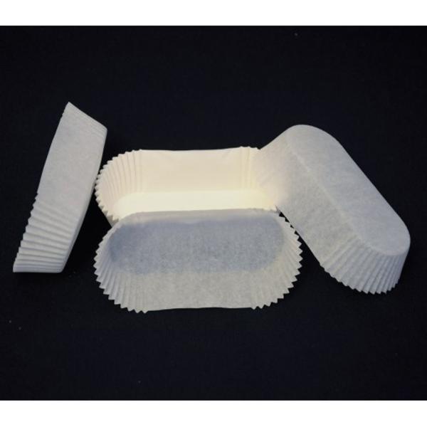 Капсулы тарталетки бумажные белые овальные эклер, 33 х 83 х 22 мм, 1000шт