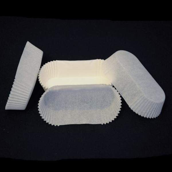 Капсулы тарталетки бумажные белые овальные эклер, 33 х 83 х 22 мм, 100шт