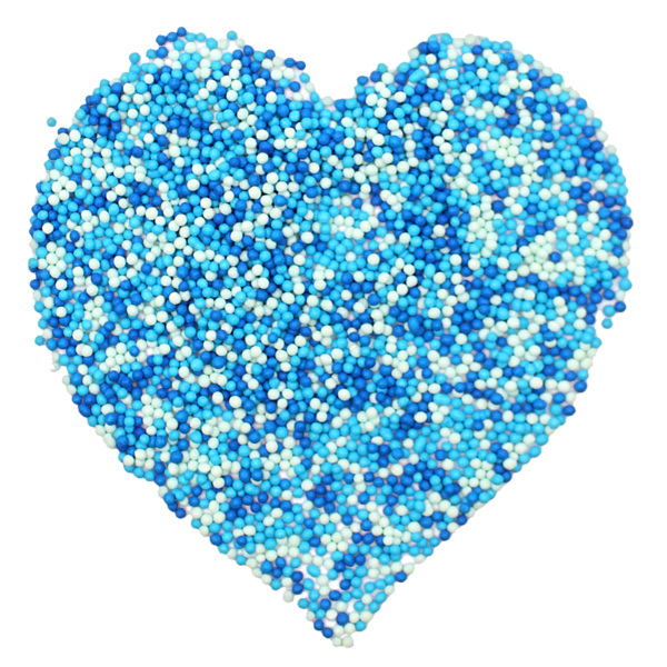 Посыпка Шарики микс сине - бело - голубые 2 мм, 100 г