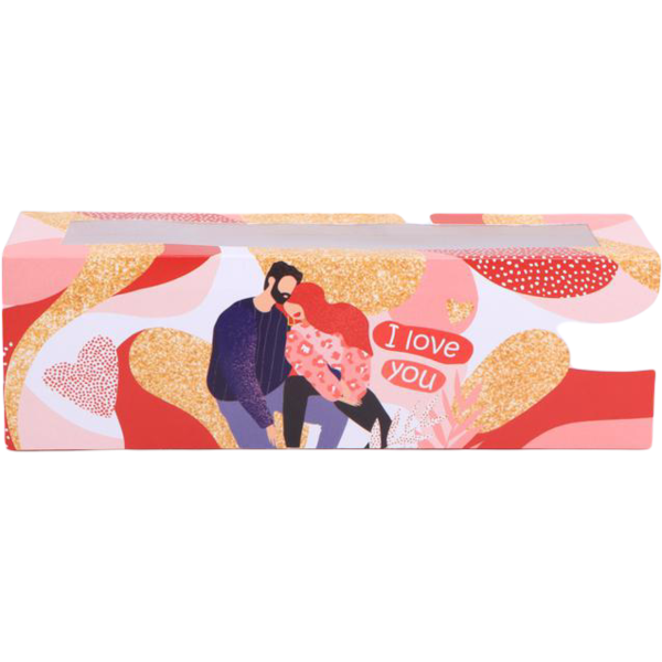 Коробка для макарун Love you, 18 х 5,5 х 5,5 см