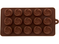 Силиконовая форма для шоколада Завиток, 15 ячеек, 21,5 х 11,5 см