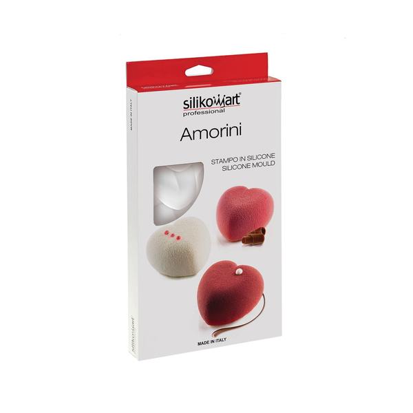 Форма для муссовых десертов Amorini SILIKOMART (сердечки), 8 ячеек по 96 мл, 63 x 65 x 39 мм