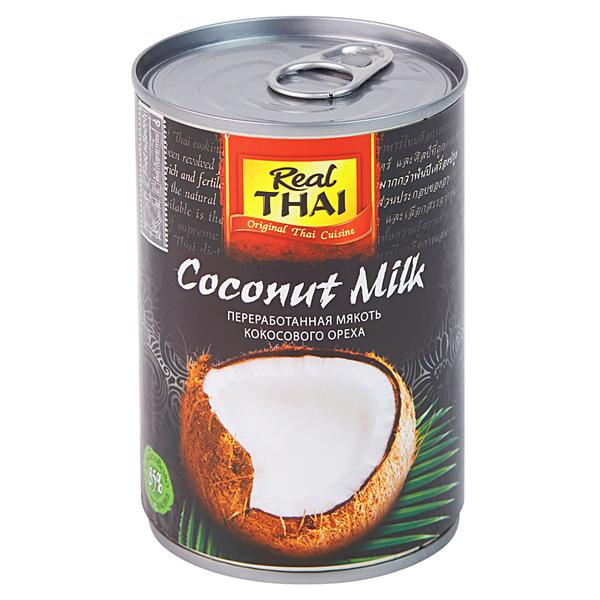 Кокосовое молоко REAL THAI 85 жирность 17-19%, 400 мл