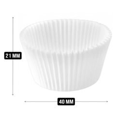 Капсулы бумажные белые 40 x 21 мм, 2000 шт