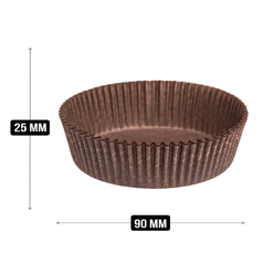 Капсулы бумажные коричневые, 90 x 25 мм, 1000 шт