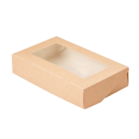 Коробка универсальная с окном 200 x 120 x 40 мм, крафт