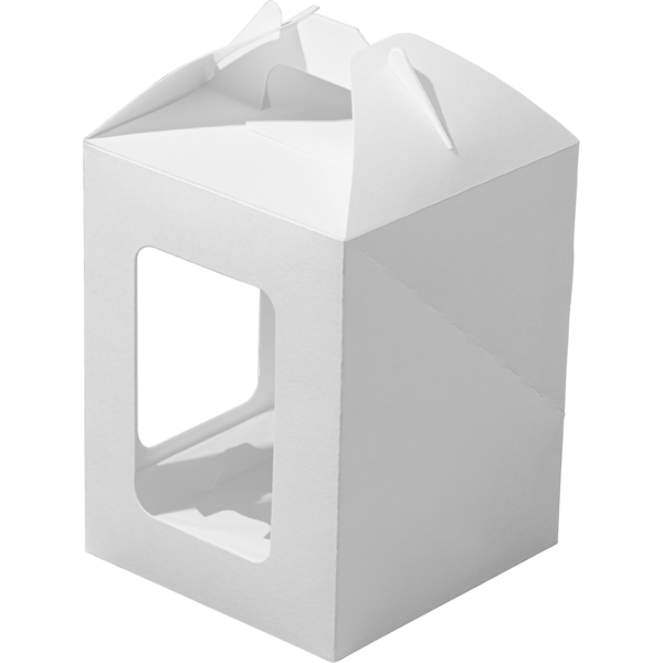 Коробка для кулича с окном и ложементом, 120 x 120 x 160 мм, белая