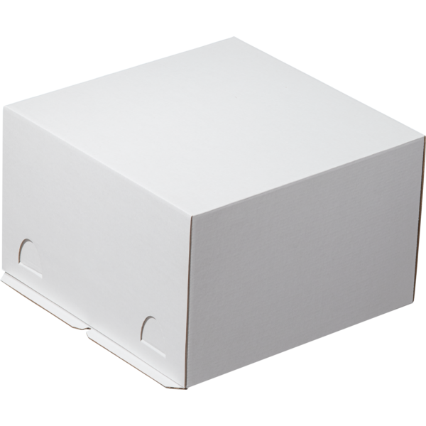 Коробка для торта картонная 300 х 300 х 190 мм, белая, BAKER STORE