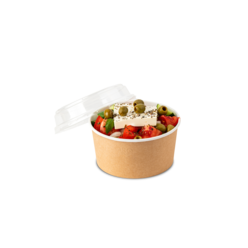 Контейнер для супа / суши / салатов круглый, 1000 мл, крафт, БЕЗ КРЫШКИ