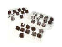 Форма для шоколада Алфавит русский - конфеты (3шт), размер ячейки: 25 x 25 x 12 мм