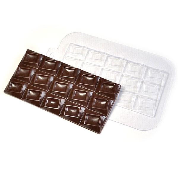 Форма для шоколада Плитка Люкс, размер ячейки: 85 x 170 x 10 мм