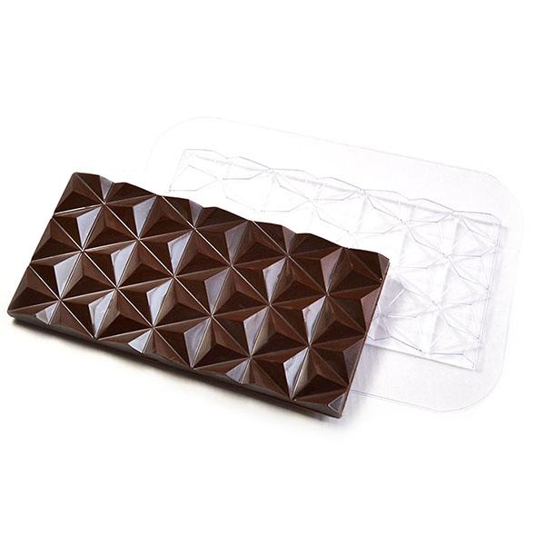 Форма для шоколада Пирамидки, размер ячейки: 85 x 170 x 5 мм