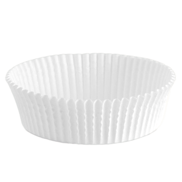 Капсулы тарталетки бумажные белые для пирожных, диаметр 80 мм высота 25 мм, 100шт