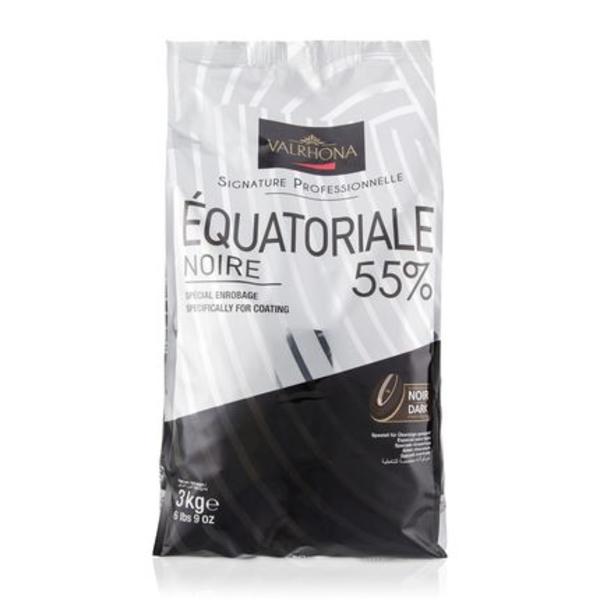 ÉQUATORIALE VALRHONA 57% темный шоколад в виде бобов, 3 кг