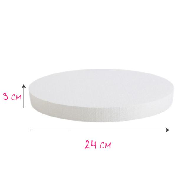 Подложка для торта из пенопласта, h=3 см, d=24