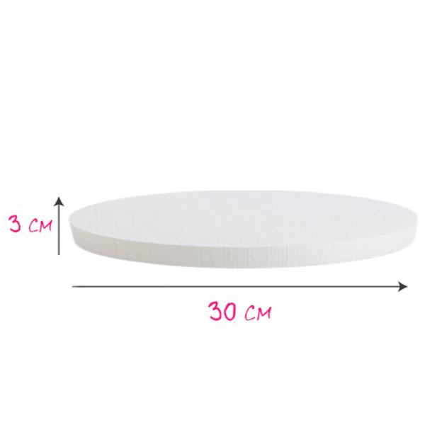 Подложка для торта из пенопласта, h=3 см, d=30