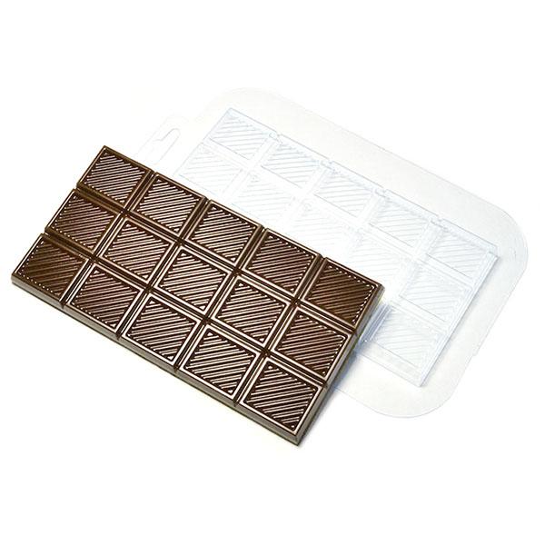 Форма для шоколада Полосатик-2, размер ячейки: 90 x 170 x 10 мм