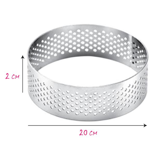 Кольцо перфорированое для тартов диаметр 200 мм высота 20 мм