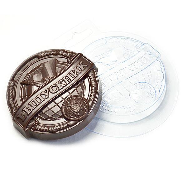 Форма для шоколада Выпускник медаль, пластик