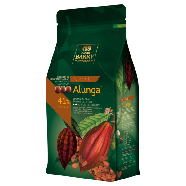 Шоколад молочный Alunga 41% Cacao Barry, 1 кг