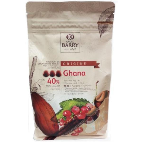 Шоколад молочный Ghana 40%, 1 кг