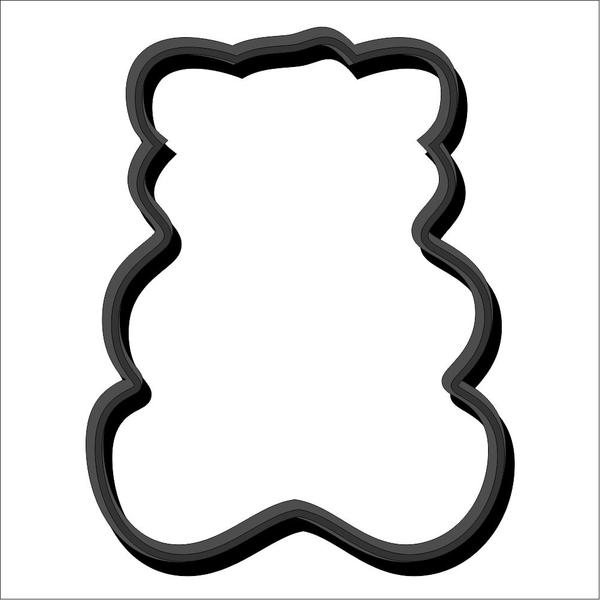 Форма для пряника медведь с сердцем 7x9