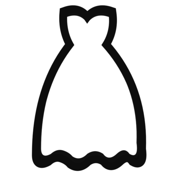 Форма для пряника Узкое платье 9x6