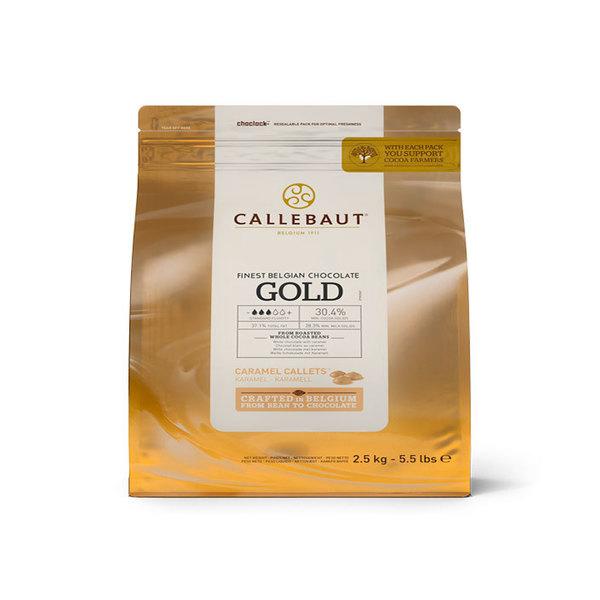 Шоколад белый GOLD с карамелью 1 кг Callebaut