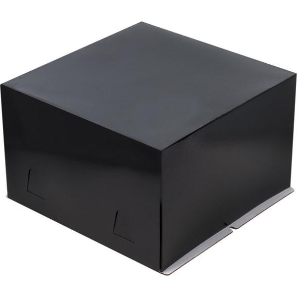 Коробка для торта картонная, 300 x 300 x 190 мм, черная, BAKER STORE