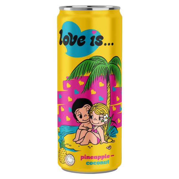 Газированный напиток LOVE IS, ананас и кокос 330 мл
