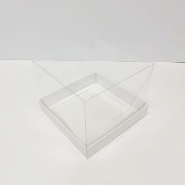 Коробка для торта прозрачная, 160 x 160 x 180, белая