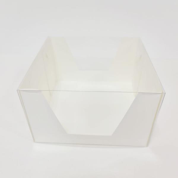 Коробка для торта прозрачная, 160 x 160 x 95, белая