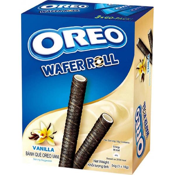 Трубочки Oreo Wafer Roll Vanilla, 54 г