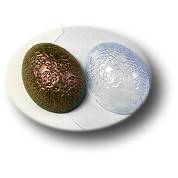 Форма для шоколада Яйцо Цветочки, 57x43x21 мм, размер ячейки: 45 x 58 x 25 мм