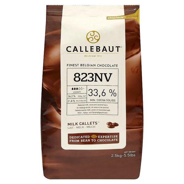 Шоколад молочный Callebaut 823 (33,6% какао) 2,5 кг в фирменной упаковке